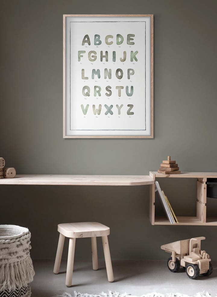 The alphabet watercolor poster, 30x40 cm Kunskapstavlan®