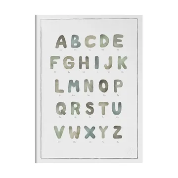 The alphabet watercolor poster - 50x70 cm - Kunskapstavlan®