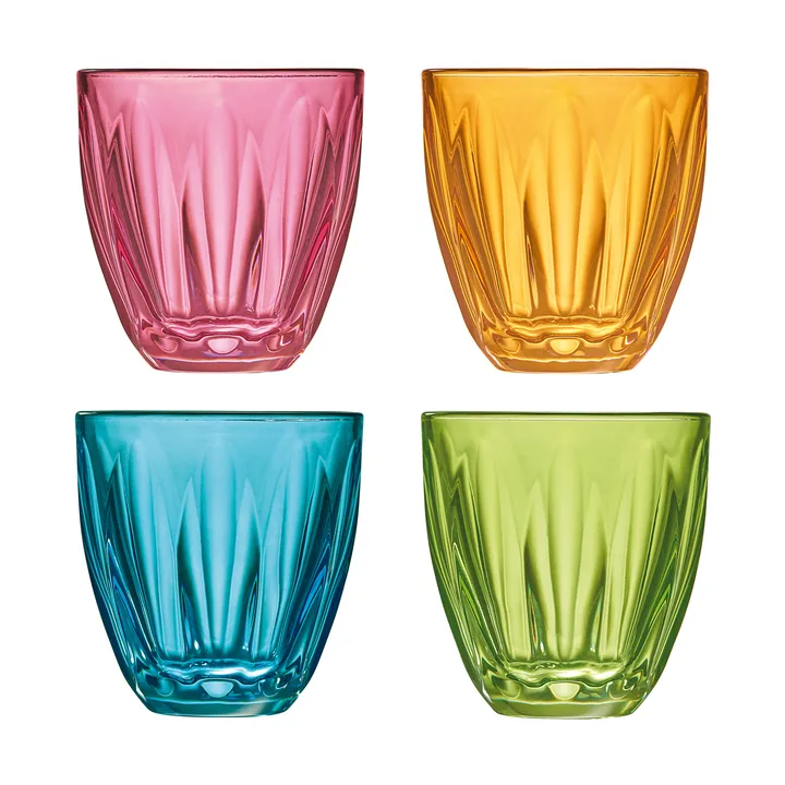 Lily Wasserglas verschiedene Farben - im 4-teiliges - La Rochère