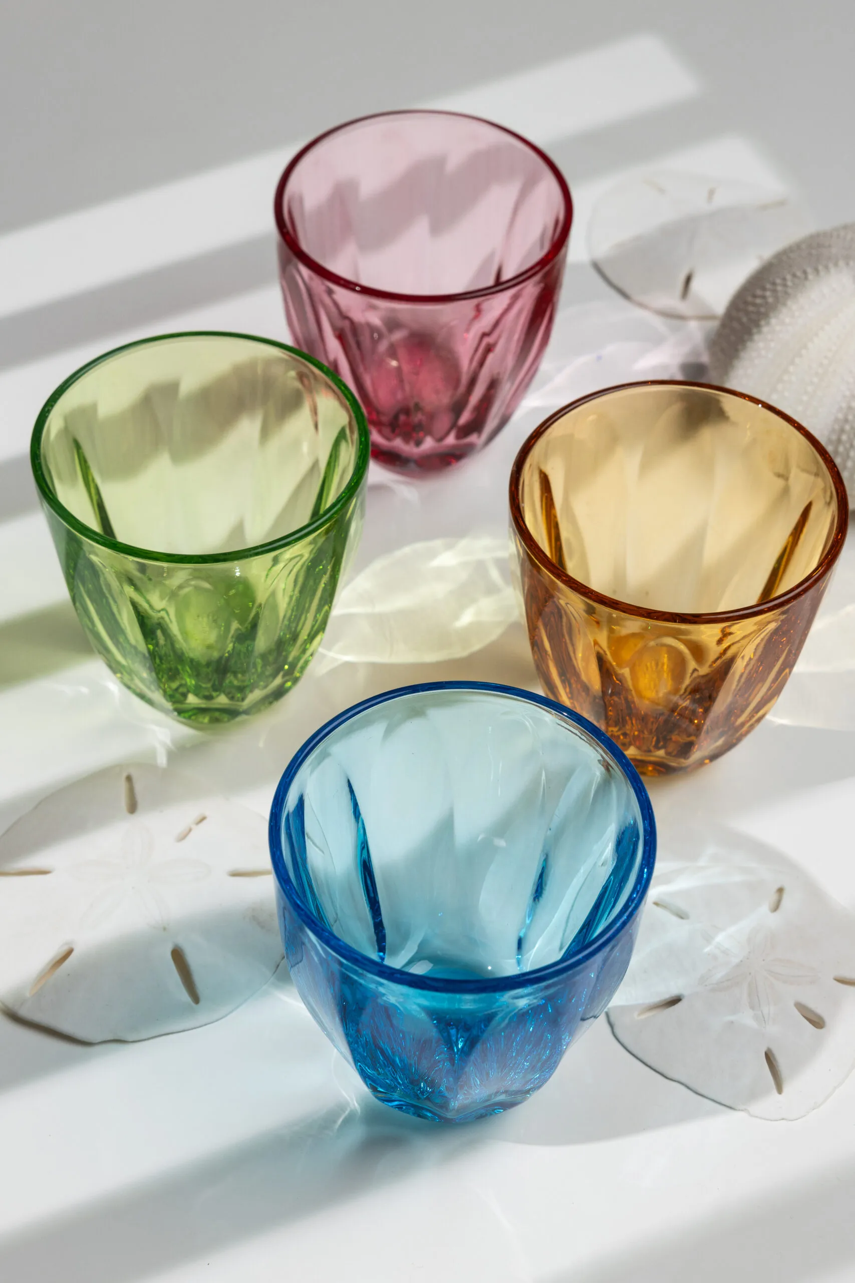 Lily Wasserglas verschiedene Farben, im 4-teiliges La Rochère