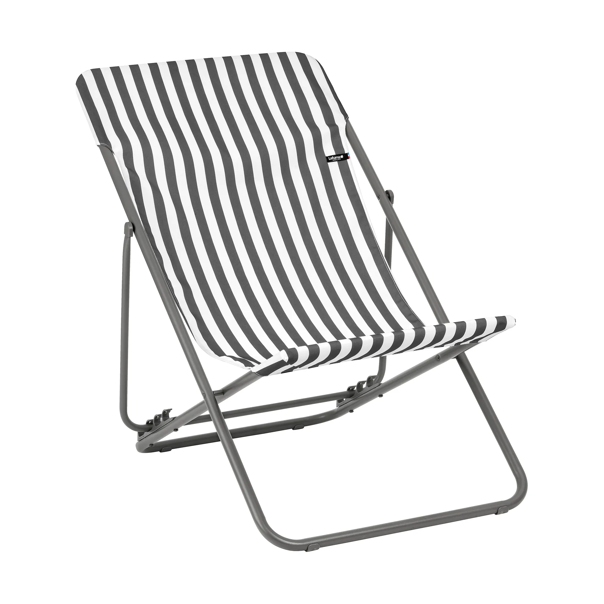 Maxi Transat Colorblock Liegestuhl, Rayure Terre (Grau) Lafuma