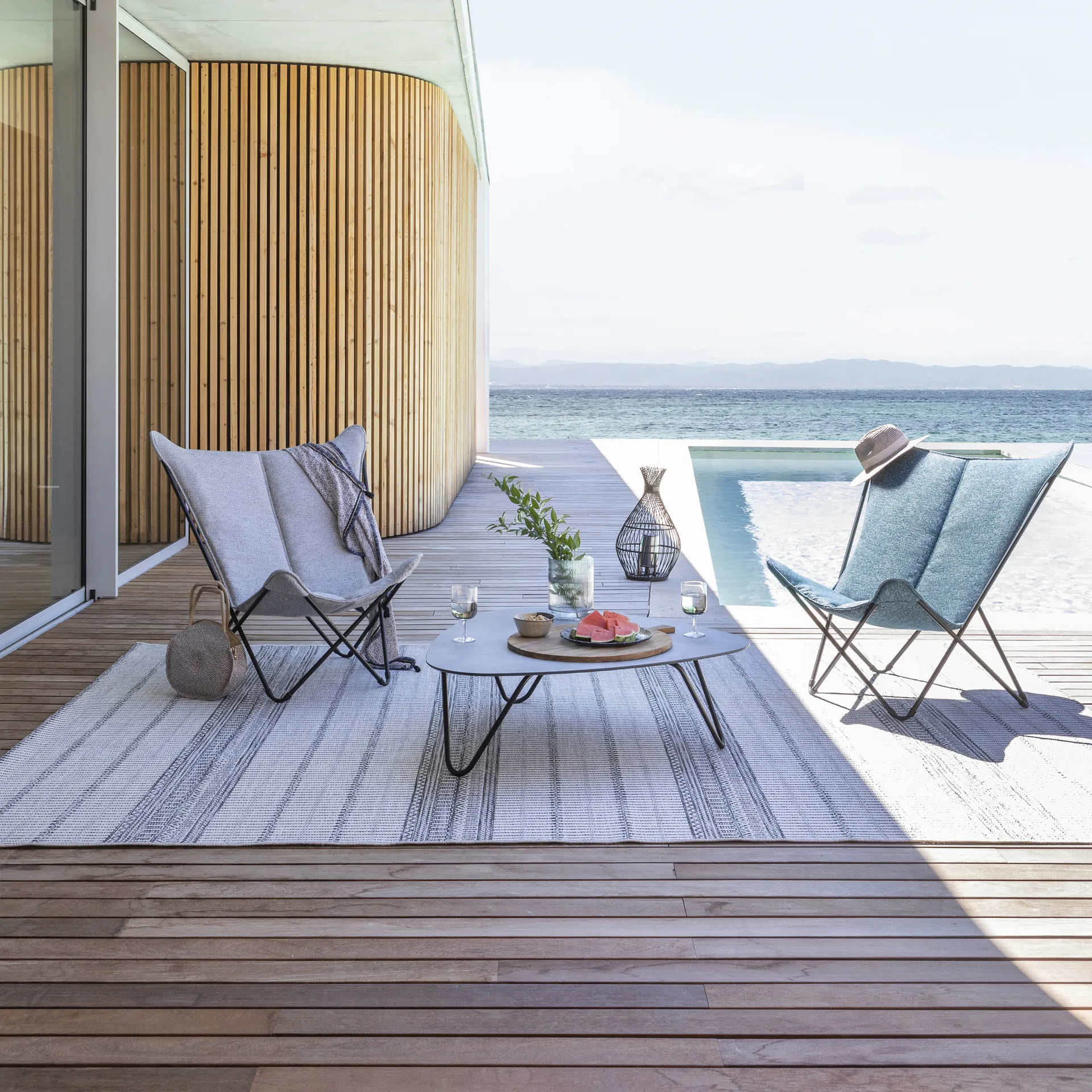 Sphinx Liegestuhl, Sunbrella Cobalt Lafuma