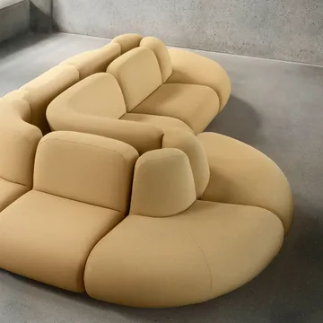 BAU Sofa 3-Sitzer, Megan sand - Lammhults