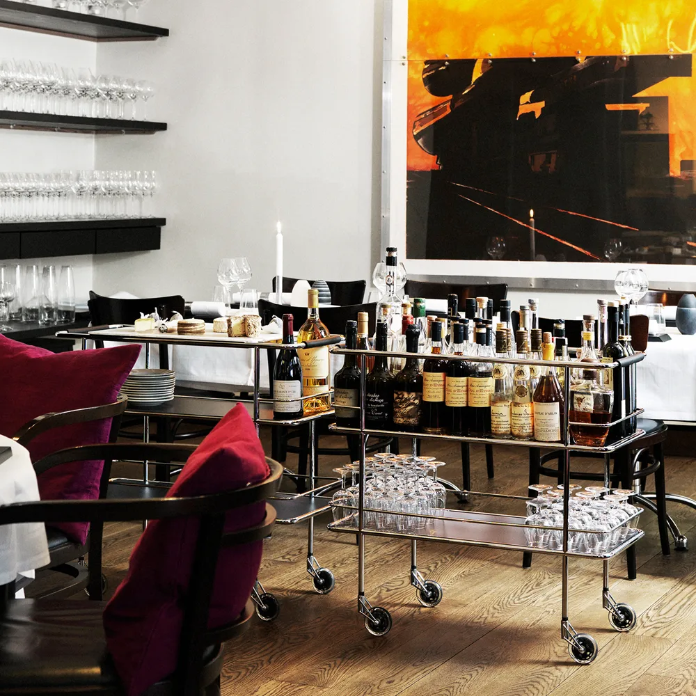 Cargo Servierwagen, Weißes Laminat-Chrom Lammhults