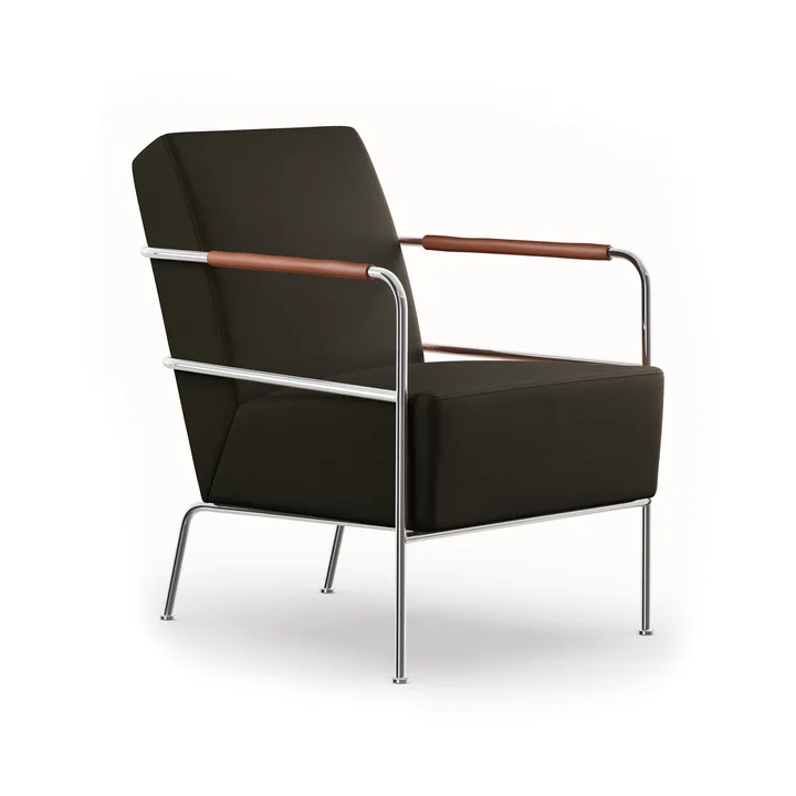 Cinema Sessel - Barnum Pine-Elmo Nordic Leder Cognac-Chromgestell - Lammhults