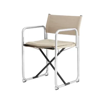 X75-2 Armlehnstuhl - Naturfarbenes Leinen-Chrom - Lammhults