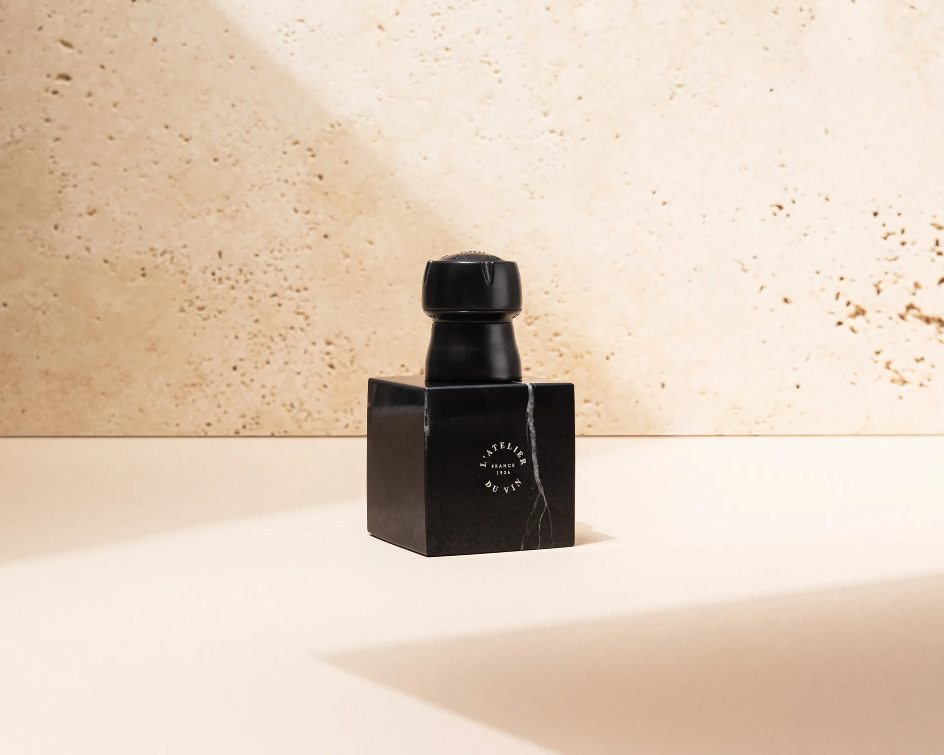 Champagner Korkenstopper, Schwarz-Marmor L'Atelier du Vin