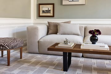 60S Geo Basket Weave Wollteppich - Oatmeal, 180 x 270cm - Layered