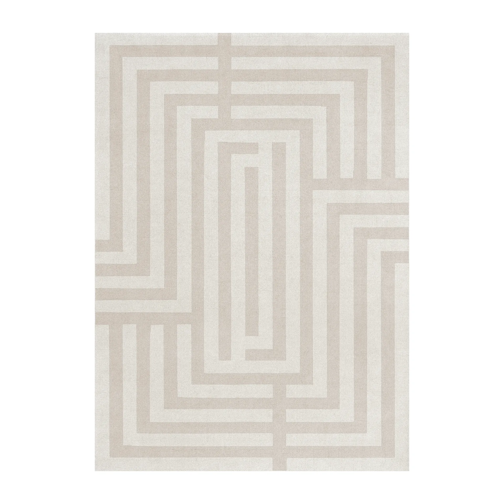 60S Geo Letters Teppich, Oatmeal, 180 x 270cm Layered