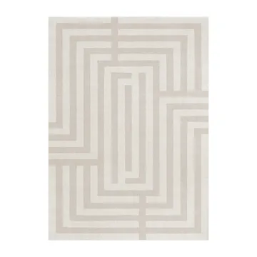 60S Geo Letters Teppich - Oatmeal, 180 x 270cm - Layered