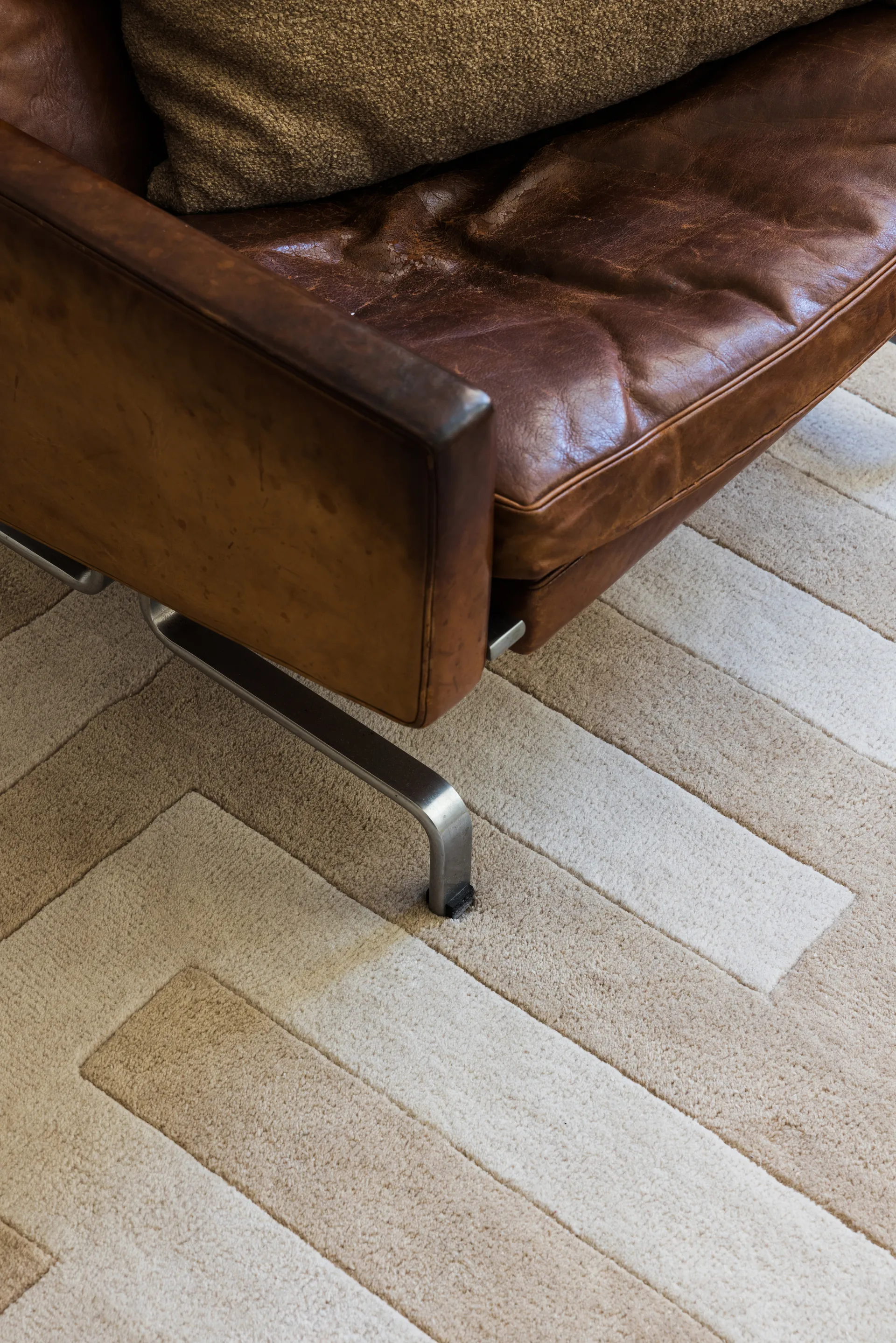 60S Geo Letters Teppich, Oatmeal, 180 x 270cm Layered