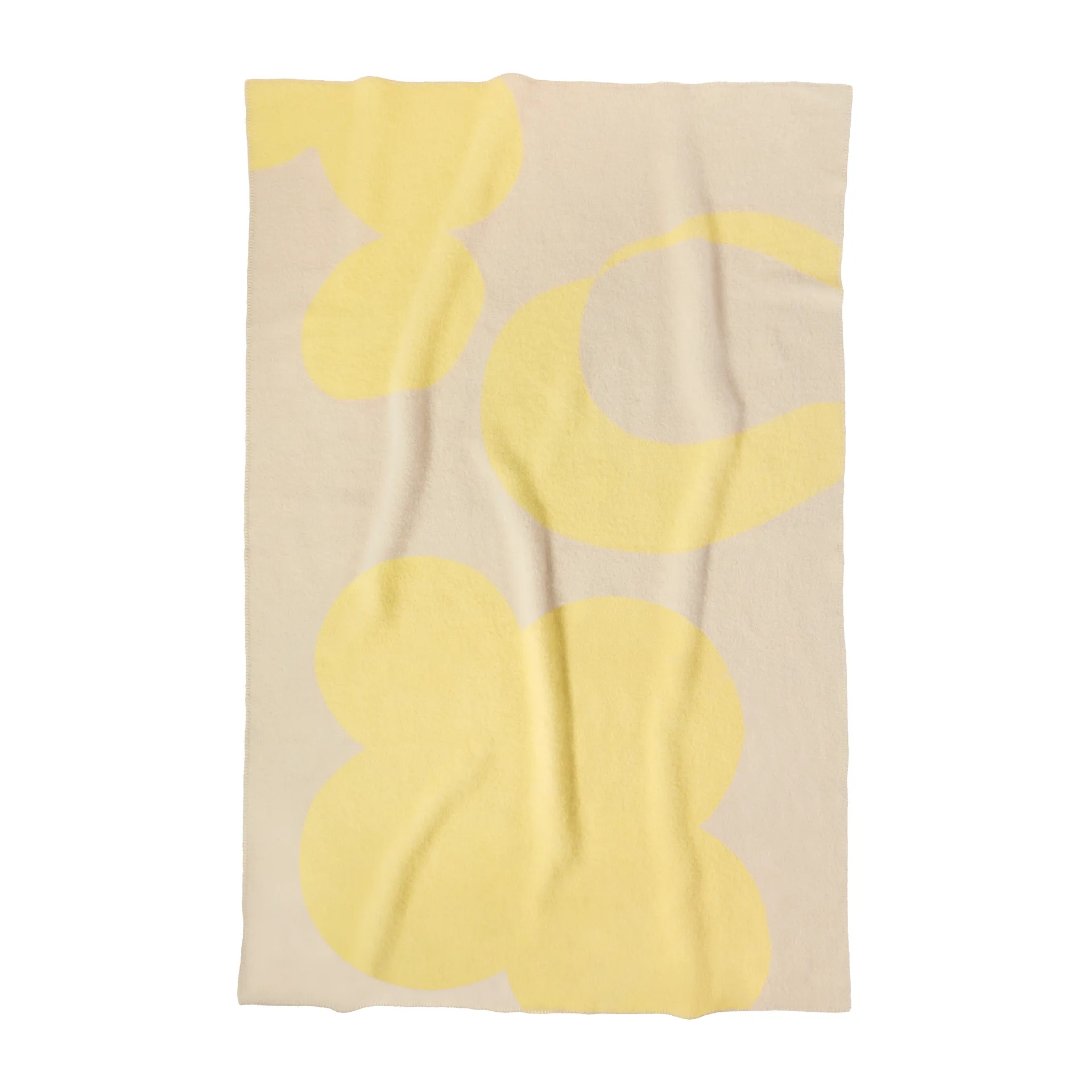 Anemone Wolldecke 130 x 200cm, Beige-yellow Layered