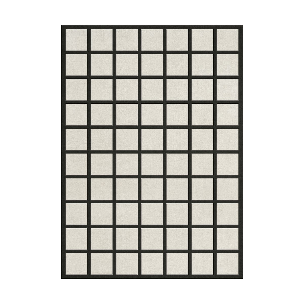 Layered Avenue Checked Wollteppich Bone White, 200x300 cm