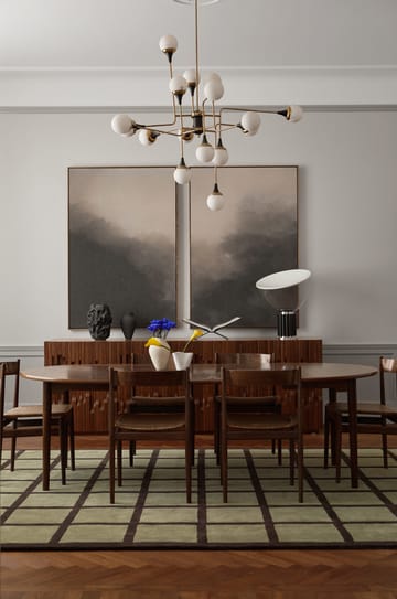 Avenue Checked Wollteppich - Olive, 300 x 400cm - Layered