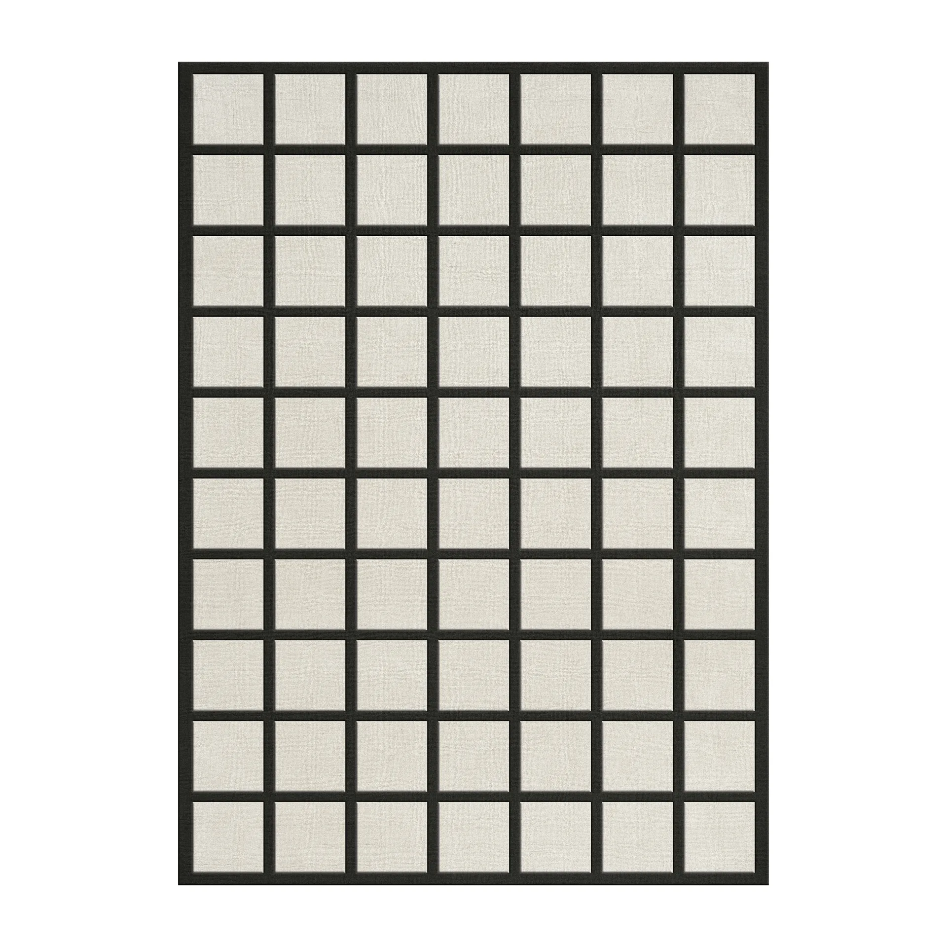 Avenue Checked Wollteppich, White, 180 x 270cm Layered