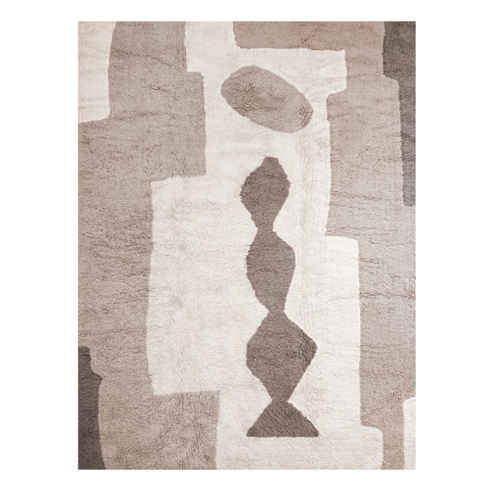 Bird in Space Teppich 180 x 270cm, Weiß-braun-beige Layered