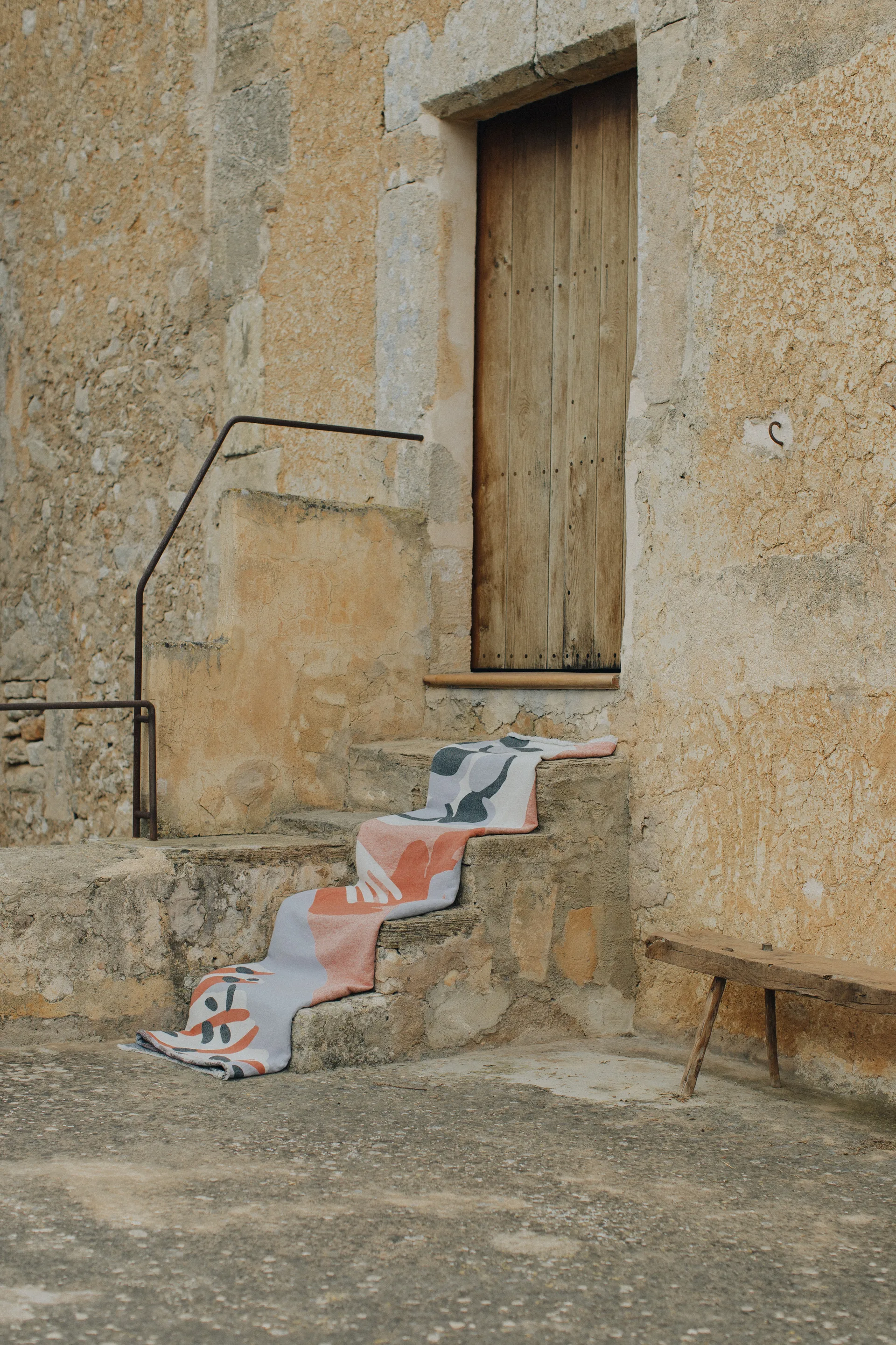 Boqueron Baumwolldecke 130 x 220 cm, Rot Layered