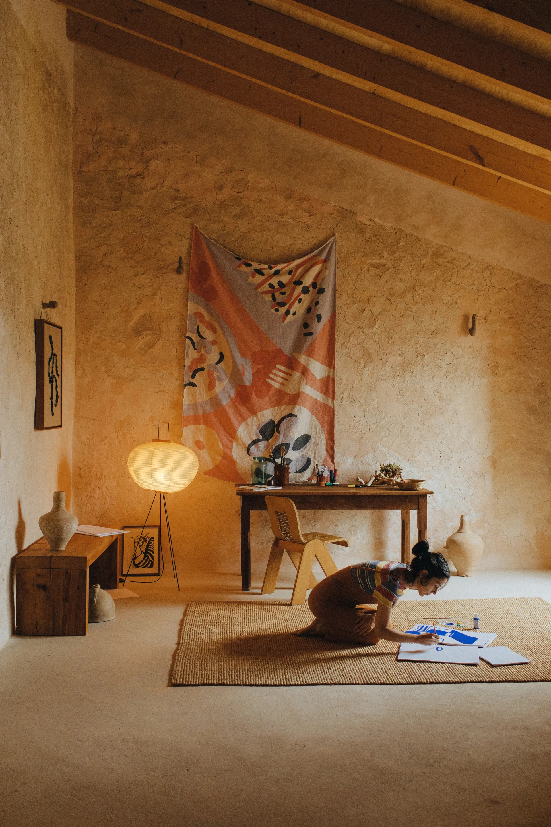 Boqueron Baumwolldecke 130 x 220 cm, Rot Layered