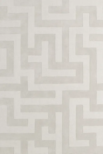 Byzantine grande Wollteppich - Light oatmeal, 300 x 400cm - Layered