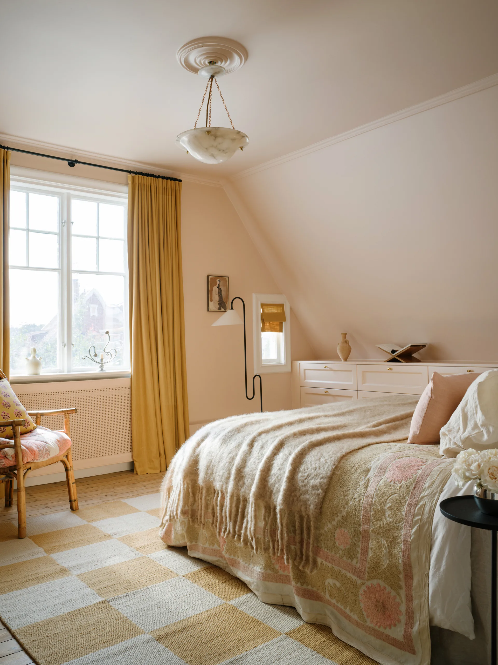 Chess Wollteppich, Harvest yellow, 250x350 cm Layered