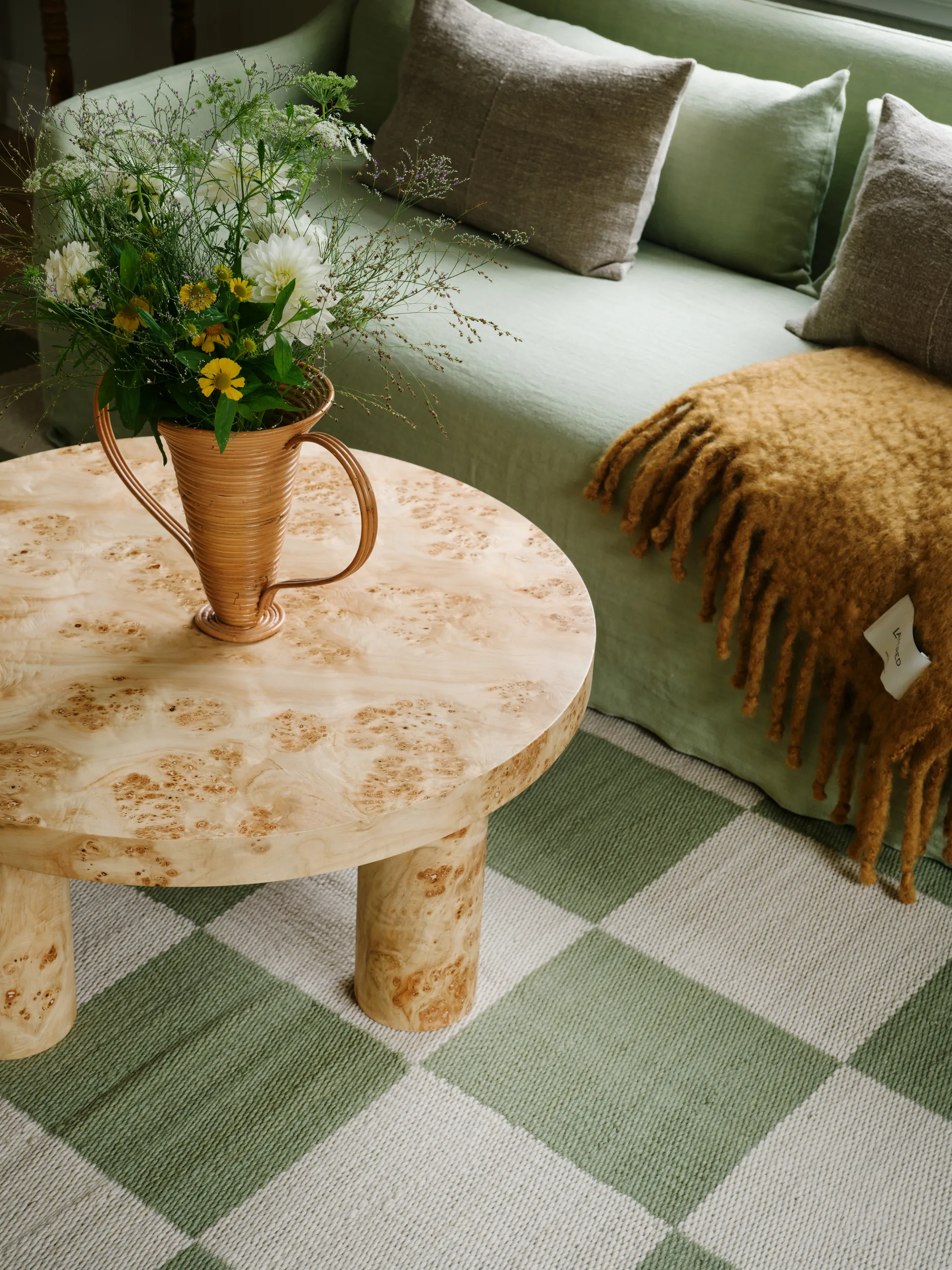 Chess Wollteppich, Sage, 200x300 cm Layered