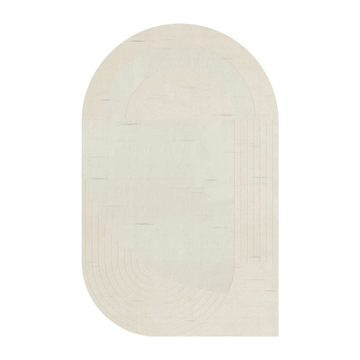 Circular Wollteppich 180 x 270cm, Bone white Layered