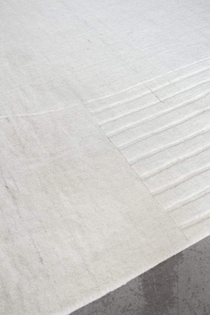 Circular Wollteppich 180 x 270cm, Bone white Layered