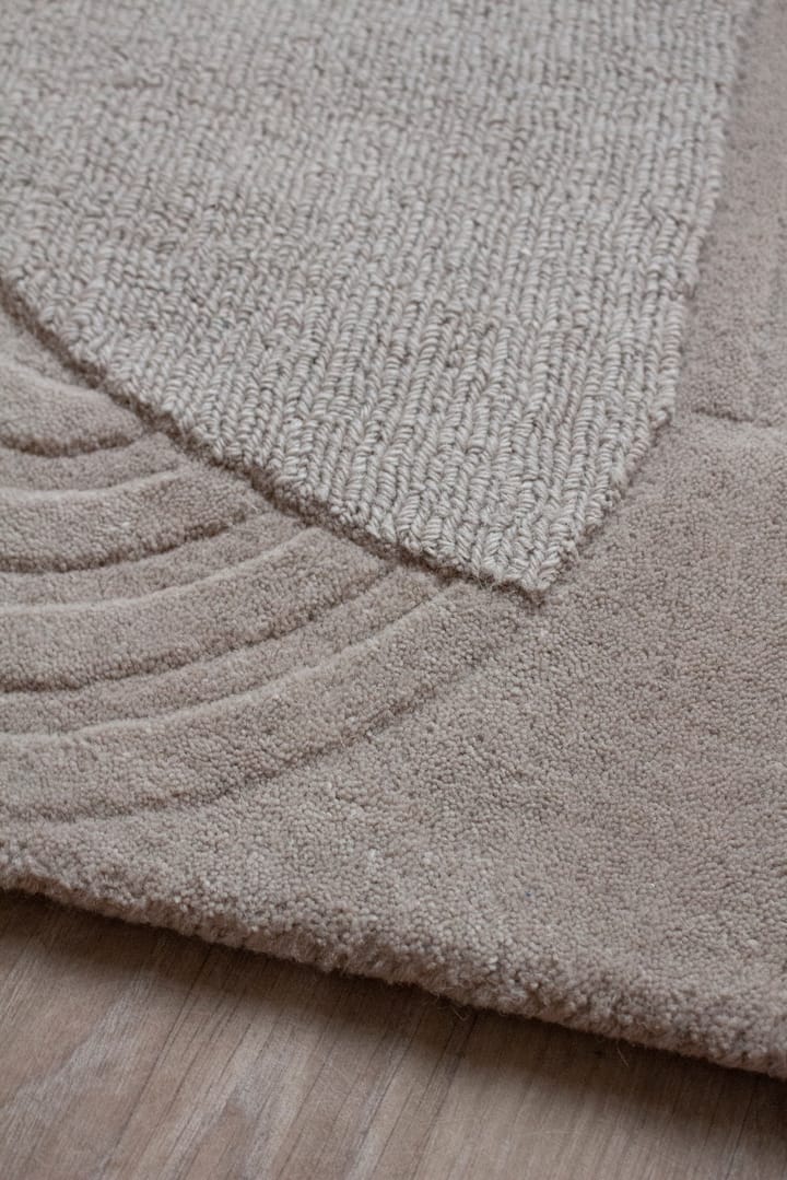 Circular Wollteppich 180 x 270cm, Light oatmeal Layered