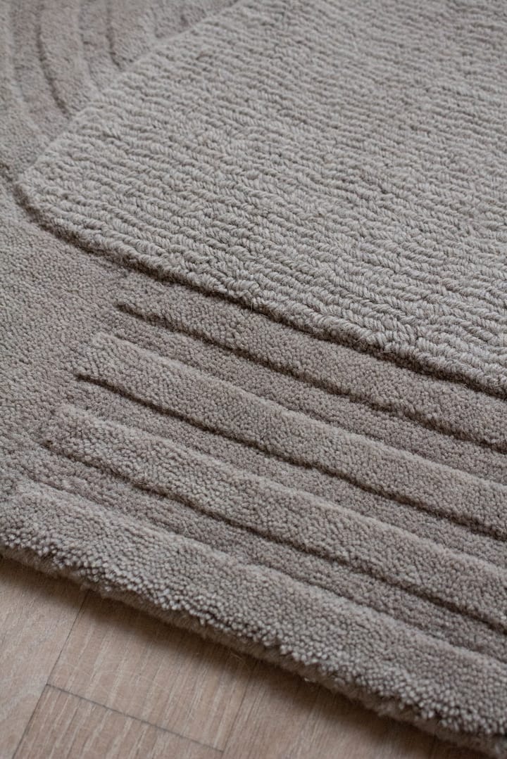 Circular Wollteppich 180 x 270cm, Light oatmeal Layered