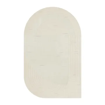 Circular Wollteppich 220 x 350cm - Bone white - Layered
