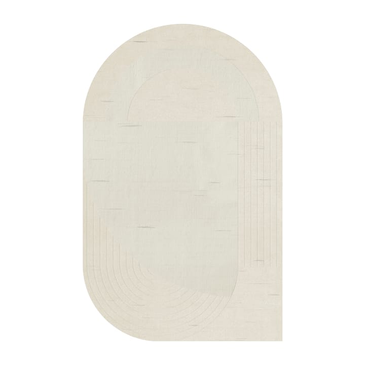 Circular Wollteppich 220 x 350cm - Bone white - Layered
