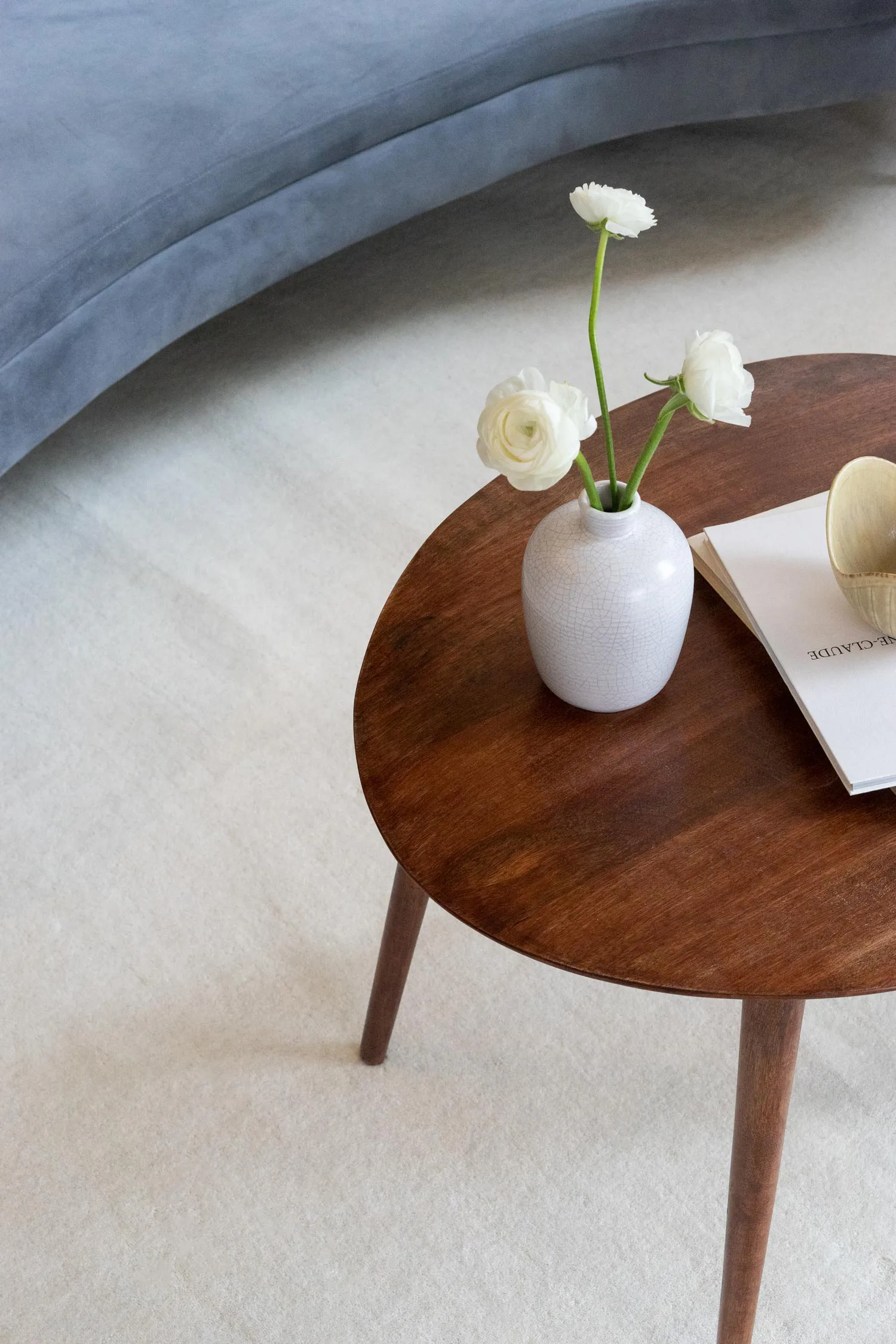 Classic solid Wollteppich 180 x 270cm, Bone white Layered