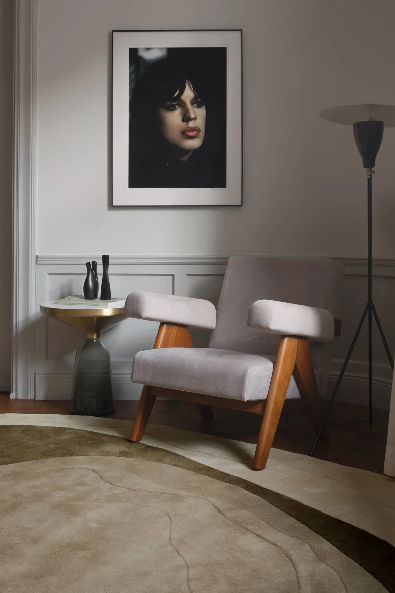 Erik Bratsberg Lozza Wollteppich, Olive, 210x270 cm Layered