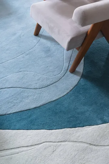 Erik Bratsberg Lozza Wollteppich - Teal, 300x400 cm - Layered
