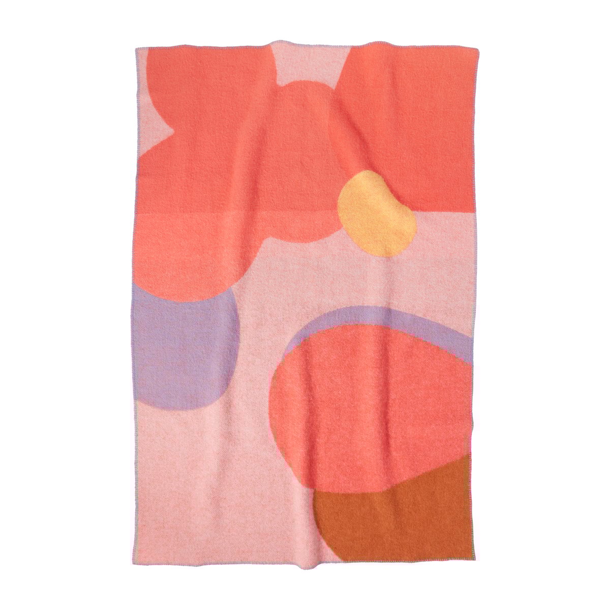 Layered Flower Field Wolldecke 130 x 200cm Pink | Skandinavisches Design | Wolldecken | Multi