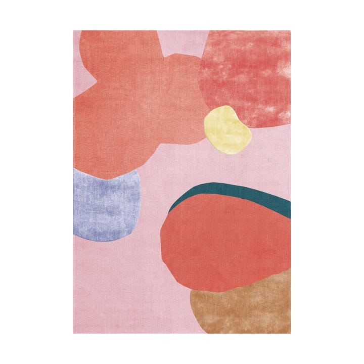 Flower Field Wollteppich 200x300 cm - Pink - Layered