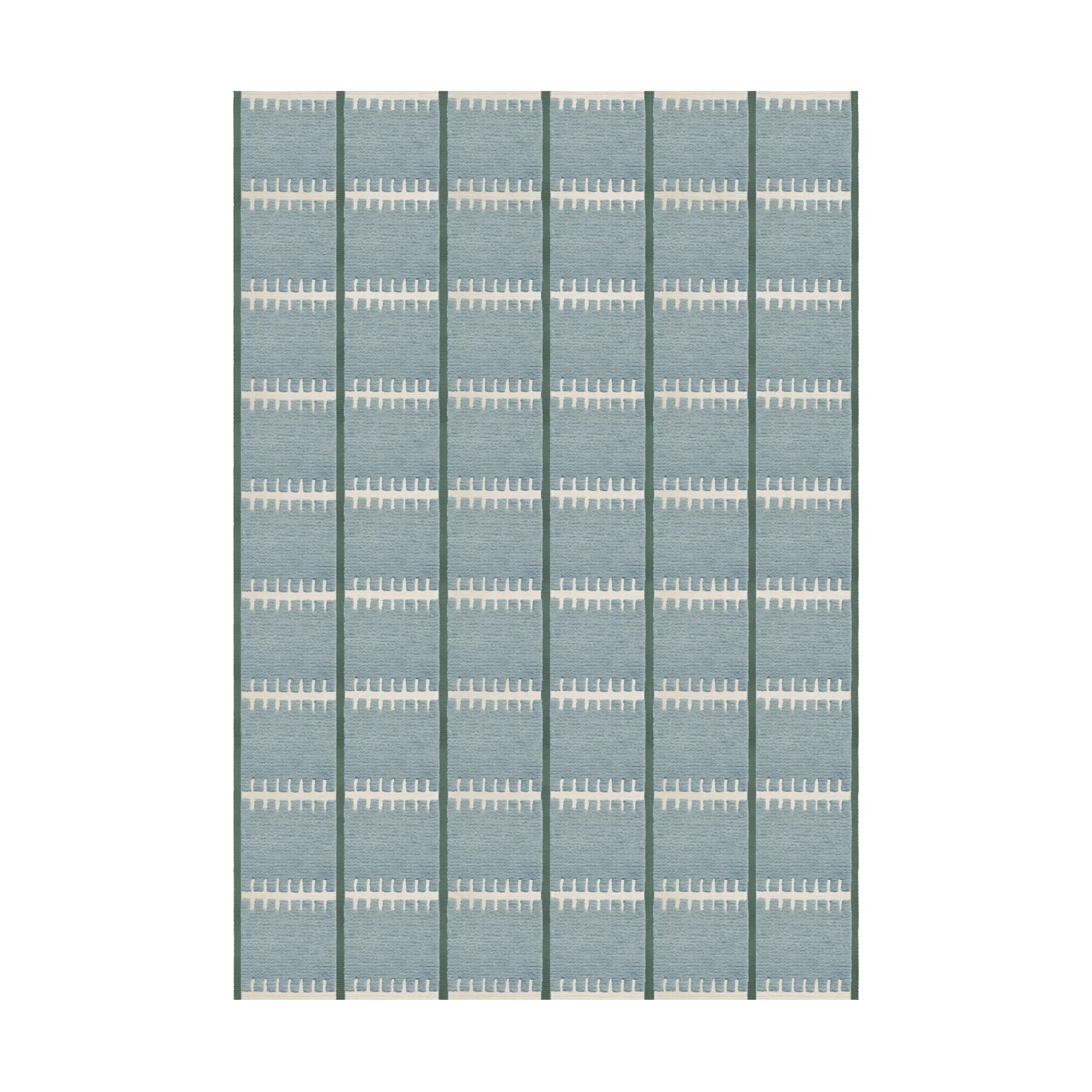 Lilly Wollteppich, Blue, 180x270 cm Layered