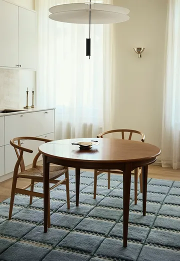 Lilly Wollteppich - Blue, 180x270 cm - Layered