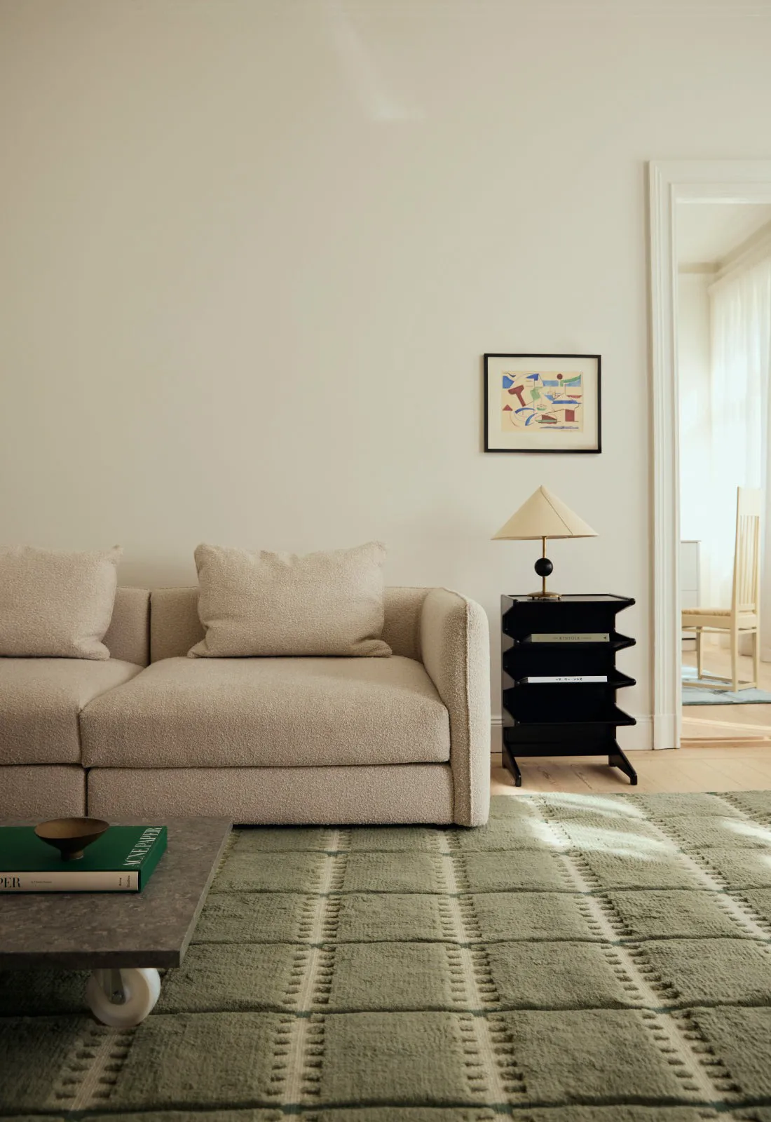 Lilly Wollteppich, Green, 200x300 cm Layered