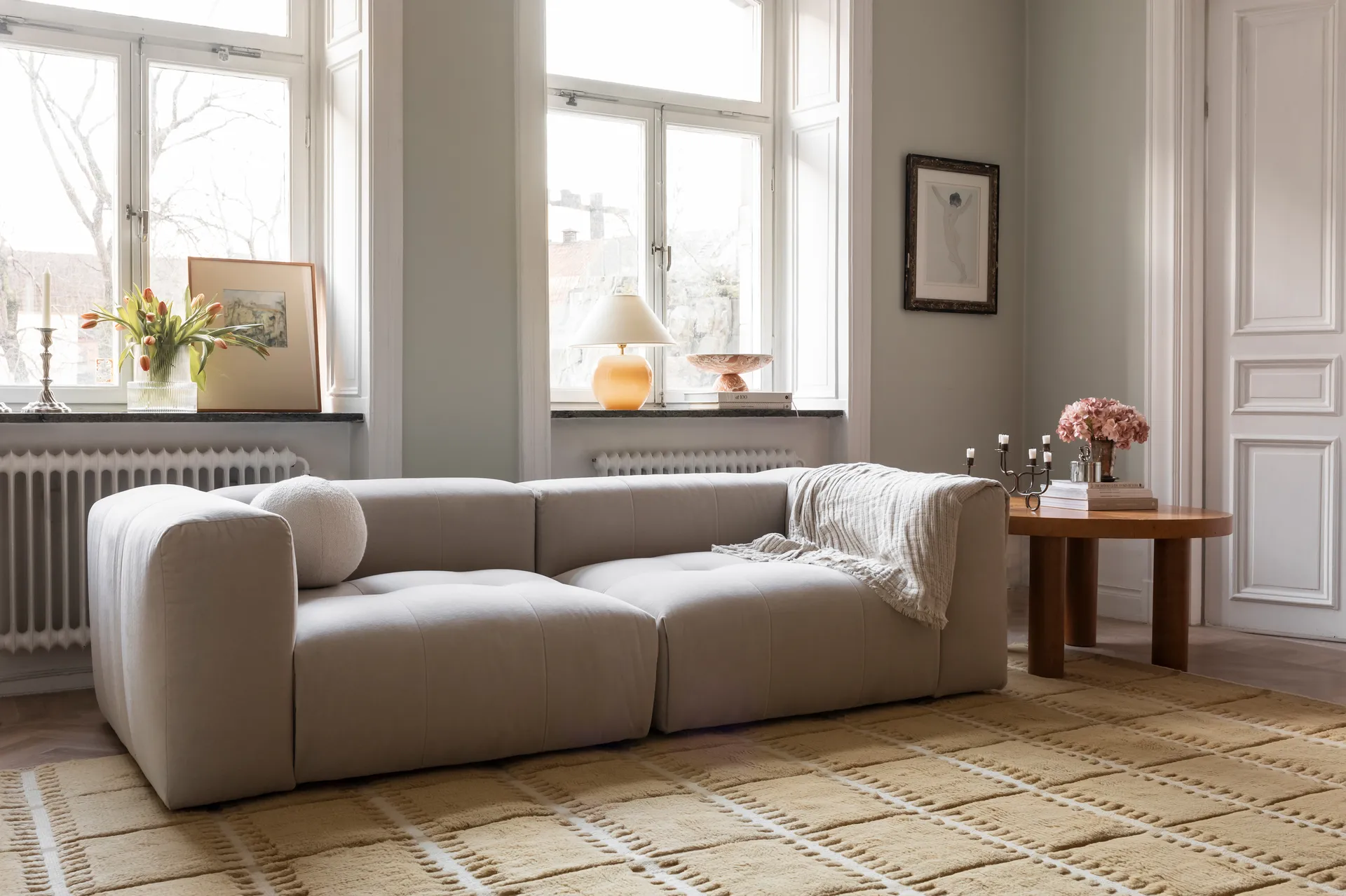 Lilly Wollteppich, Mustard, 300 x 400cm Layered