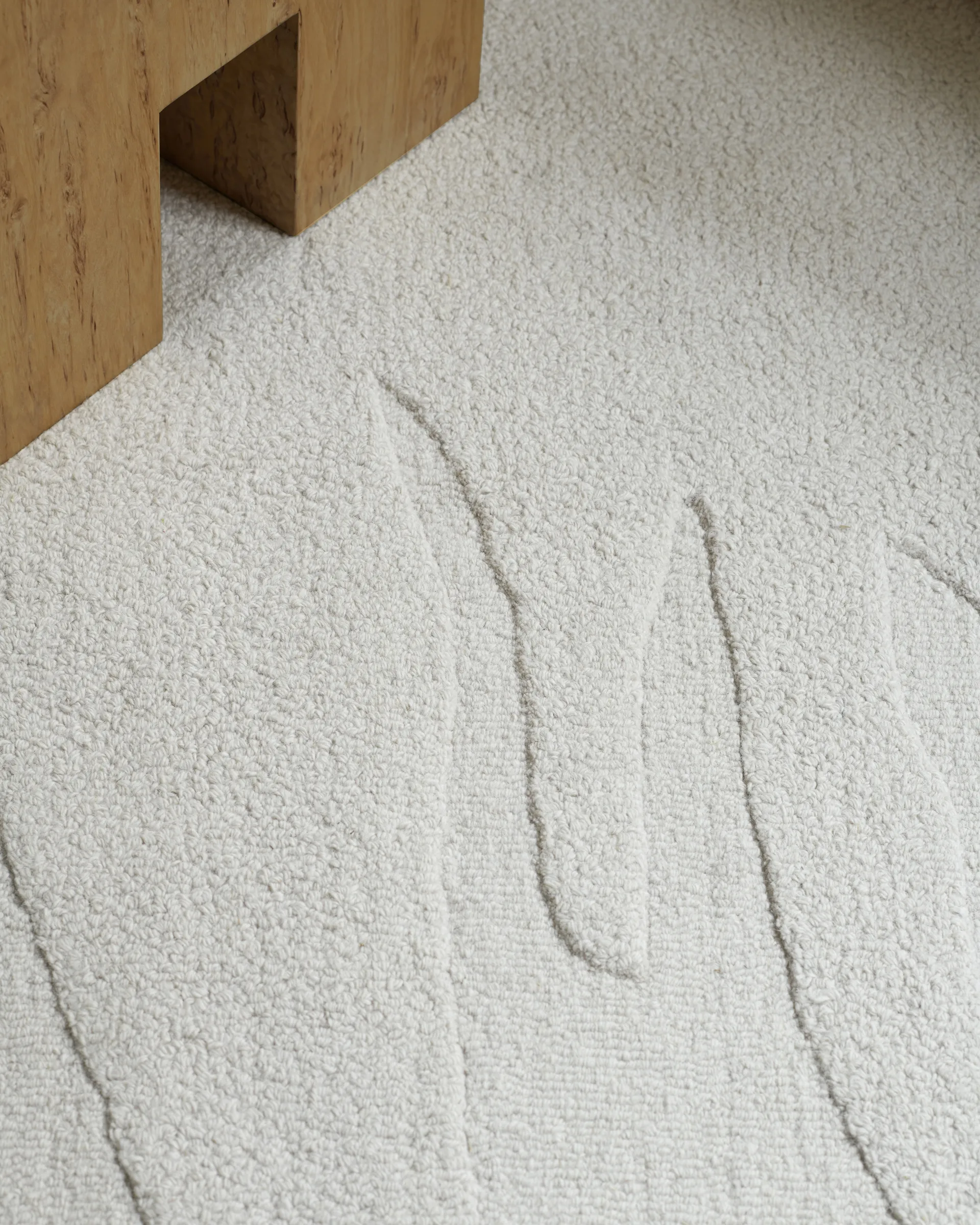 Nami Wollteppich, Bone White 180 x 270cm Layered
