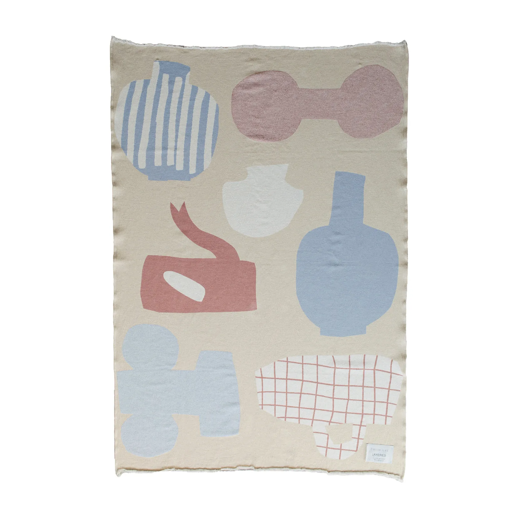 Picnic Baumwolldecke 130 x 220 cm, Beige Layered