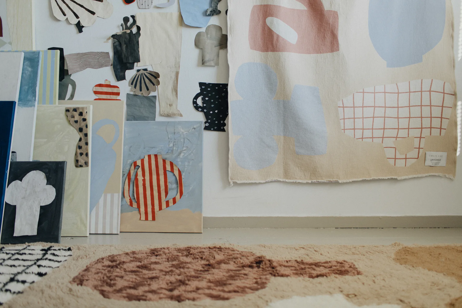 Picnic Baumwolldecke 130 x 220 cm, Beige Layered
