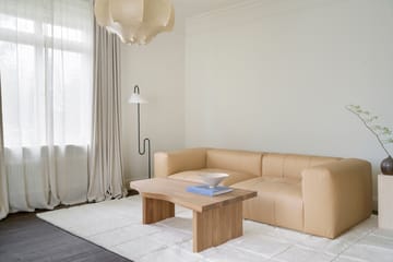 Piet Checked Wollteppich - Bone White 180 x 270cm - Layered