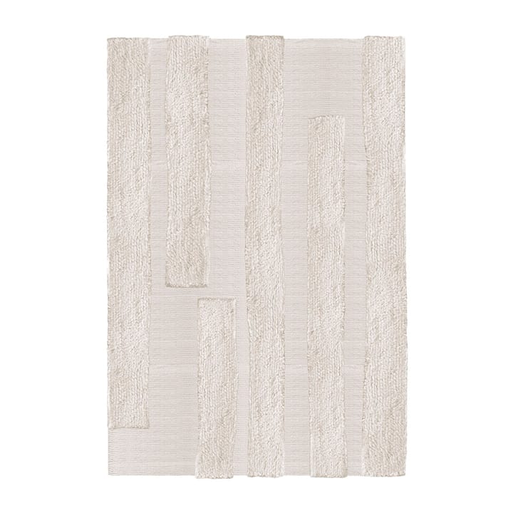 Punja Bricks Wollteppich - Bone White, 160 x 230cm - Layered