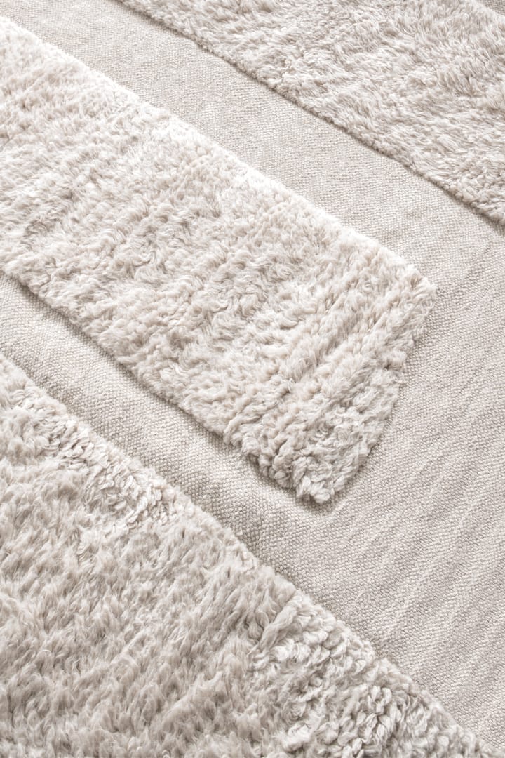 Punja Bricks Wollteppich - Bone White, 160 x 230cm - Layered
