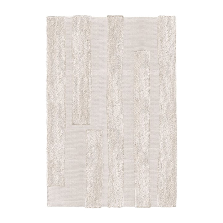 Punja Bricks Wollteppich - Bone White, 300 x 400cm - Layered