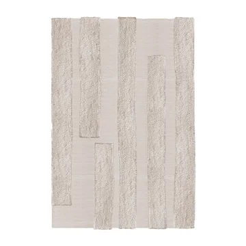 Punja Bricks Wollteppich - Sand Melange, 160 x 230cm - Layered