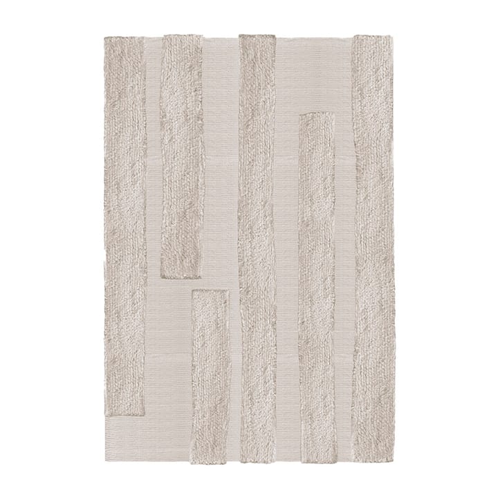 Punja Bricks Wollteppich - Sand Melange, 180 x 270cm - Layered