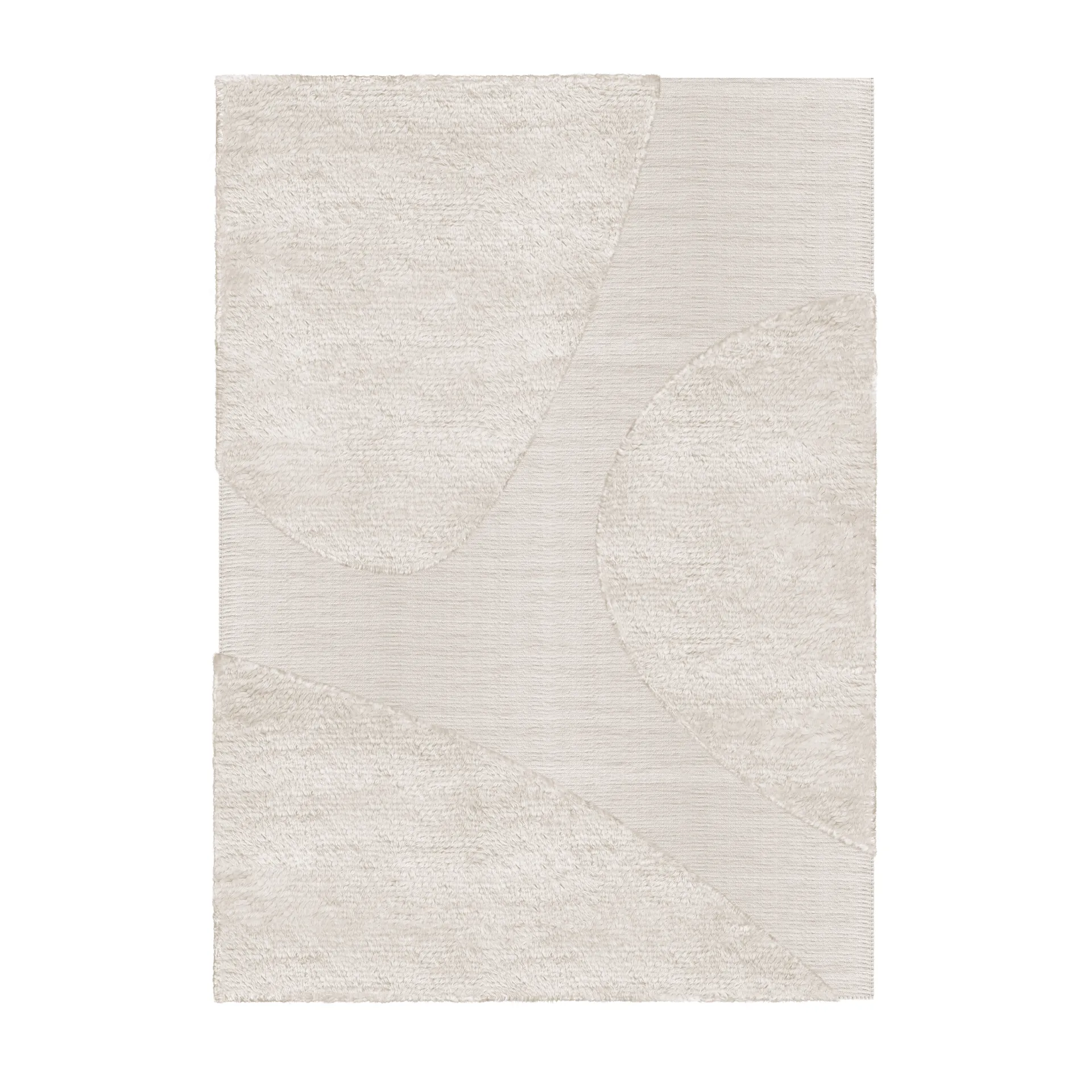 Punja plasma Wollteppich 180 x 270cm, Off White Layered